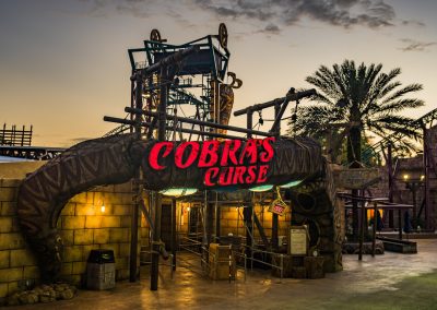 Entrance to Cobra’s Curse at Busch Gardens Tampa.