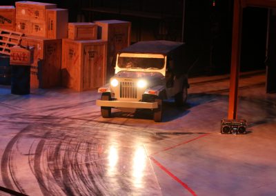 Dabangg Stunt Spectacular at Bollywood Parks in Dubai - Stunt Car Entrance During the Show